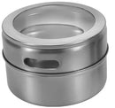 Ljojo Seasoning Can Set: Stainless Steel Rotatable Magnetic Blackboard Base, 12 Flavor Options