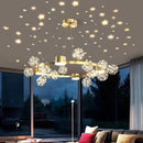 LED Iron Glass Chandelier Modern Creative Art Decor Home Lighting Fixtures Ljojo