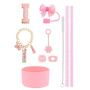Ljojo 10pcs Tumbler Accessories Set: Straw, Cover, Cap, Boot, Stopper, Keychain, Sticker