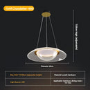 Ljojo Modern Circular Pendant Light Fixture for Minimalist Bedroom and Living Room Decor