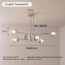 Ljojo French Medieval Style LED Pendant Light: High-End Nordic Round Glass Ball Chandelier