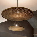 Ljojo Japanese Retro Bamboo Handmade Pendant Light Wabi Sabi Style Tea Room Lamp