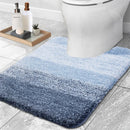 Ljojo Luxury U-Shape Bathroom Rug: Soft, Absorbent, Non-Slip Plush Shower Mat
