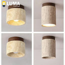 Yellow Travertine Hotel Lobby Ceiling Light Creative Cream Style Balcony Deco Lamp by Ljojo