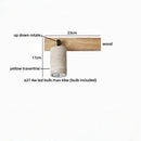 Ljojo LED Wall Sconce Up Down Rotate Yellow Travertine Mirror Light