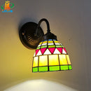 European Model Tiffany Art Glass Single-headed Wall Lamp for Patio Mirror Lighting by Ljojo