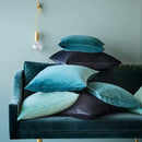 Blue Velvet Cushion Cover for Stylish Home Decor by Ljojo