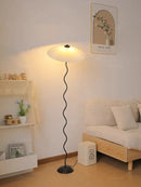 Ljojo Minimalist Pleated Fabric Floor Lamp for Living Room and Bedroom