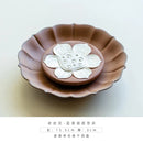 Ljojo Lotus Tea Tray with Gilded Silver Details & Handmade Rock Mud Pot