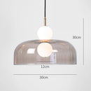 Nordic Glass Led Chandelier Modern Designer Double Balls Pendant Light by Ljojo for Living Room Dining Room