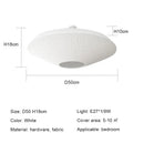 Ljojo Wabi Sabi UFO Styling Fabric Led Ceiling Chandelier | Modern Round Home Decor Lights