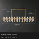 Ljojo Luxury Gold Chandeliers for Living Room in America with Glass Crystals and LED Lighting