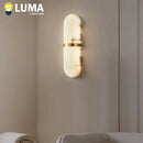 Modern Alabaster Marble wall light, Copper Body, Luxury Spanish Sconce for Bedroom by Ljojo