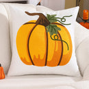 Embroidered Pumpkin Halloween Pillowcase by Ljojo - Cotton Throw Cushion Cover