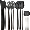 Ljojo 16-Piece Stainless Steel Christmas Dinnerware Set Luxury Cutlery & Tableware