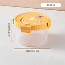Ljojo 1100ml Clear Plastic Food Container with Leak-proof Lid