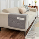 Ljojo Modern Armrest Pad With Storage Layer for Sofa, All Seasons, Khaki Gray