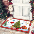 Christmas Dwarf Print Floor Mat for Living Room and Balcony Decoration by Ljojo