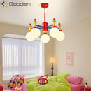 Nordic LED Pendant Lights Colorful Bubbles Beans Chandelier for Living Room by Ljojo