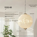 French Vintage Gold Crystal Pendant Light for Living Dining Room - Ljojo