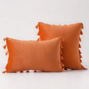 Black Tassel Pillowcases by Ljojo - Velvet Holiday Home Decoration Gift