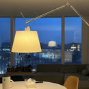 Fabric Lampshade Floor Lamp Silver Aluminium Parlor Bedroom Standing Lighting E27 Ljojo