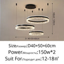 Ljojo LED Rings Chandelier - Acrylic Living Room Hanging Light