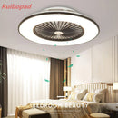 Ljojo 56cm Round LED Ceiling Fan with Remote Control and Modern Design