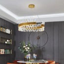 Ljojo Luxury Crystal Chandelier: LED Stainless Steel Pendant Lamp for Home Decor