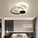 Ljojo LED Ceiling Light: Modern White & Black Chandelier for Home Decor