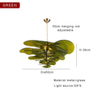 Ljojo Scandinavian Murano Green Pink Glass Chandelier - LED Art Decor for Hotel Restaurant Lobby