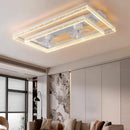 Ljojo Modern Black Acrylic Folding Ceiling Fan Light with Led Light - Quiet & Elegant