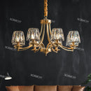 Ljojo Luxury Crystal LED Chandelier Pendant Light for Living Room Dining Room Elegant Ceiling Lighting