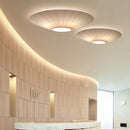 Ljojo Wabi Sabi UFO Styling Fabric Led Ceiling Chandelier | Modern Round Home Decor Lights