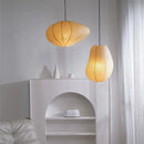 Ljojo Long Round Paper Pendant Lamp - Japanese Art Lantern for Living Room