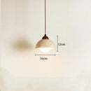 Ljojo Retro Yellow Stone Pendant Lamp Modern LED Lighting for Bedroom Dining Room