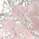 French Medieval Pink Shell Crystal Led Chandeliers Romantic Living Room Decor Pendant Lights