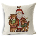 Christmas Santa Claus Pillowcase: Ljojo Linen Decoration for Car Sofa 45cm * 45cm