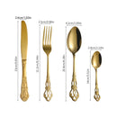 Ljojo 24-Piece Stainless Steel Tableware Set for Family Hotel Party Christmas Gift