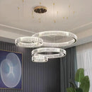 Crystal LED Chandelier with Remote Control for Villa Staircase | Ljojo Luxurious Hollow Design
