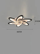 Ljojo 110-240V Ceiling Fan Light with Remote Control for Indoor Home Lighting