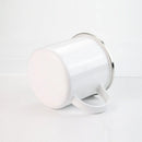 Ljojo 350ML White Enamel Sublimation Coffee Mug for Home and Coffee Shop