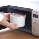 Ljojo Microwave Steamer Hot Lunch Box with Utensil for Steamed Rice & Soup