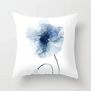 Blue Marble Geometric Cushion Cover 45x45cm for Home & Office Decor by Ljojo