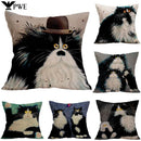 Cat Linen Cushion Cover by Ljojo - Home Decor Pillowcase 45*45cm