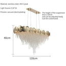 Italian K9 Crystal Pendant Lights Luxury Gold Chandelier for Bedroom Living Dining Room - Ljojo