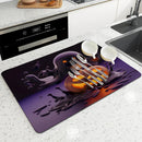 Halloween Pumpkin Head Ghost Absorbent Drying Mat by Ljojo