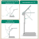 Foldable LED Desk Lamp with Clock | Portable USB Charging | Energy Saving Reading Light by Ljojo