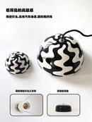 Black Danish Flower Bud Pendant Lamp High-end Sensory Room Decor LED - Ljojo