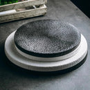 Ljojo Matte Ceramic Round Flat Plate for Molecular Cuisine and Dining